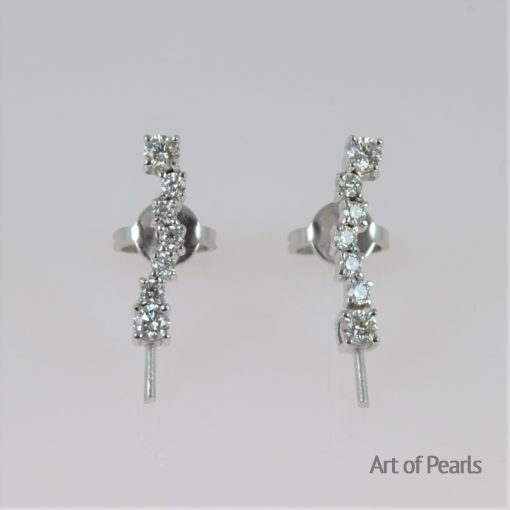 Boucles oreilles syst. OG18K diamants