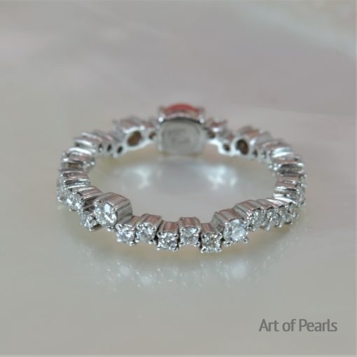 Eternity ring WG18K Conch pearl