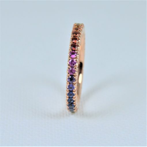 Rainbow ring 18k gold