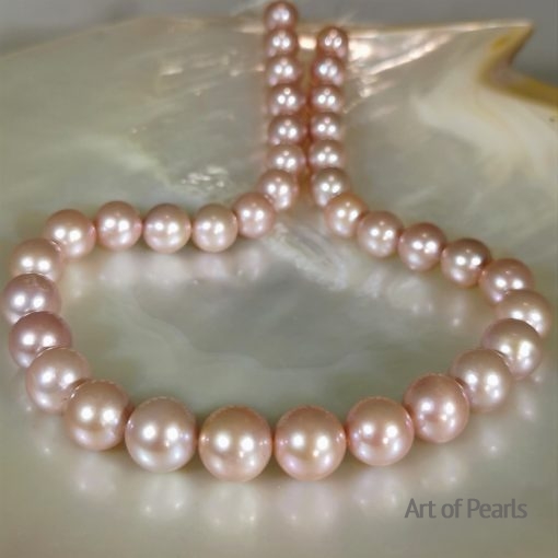 collier perles eau douce rondes