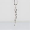 pendentif or gris 18k diamants
