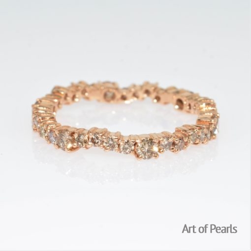 ZigZag ring 18K brown diamonds