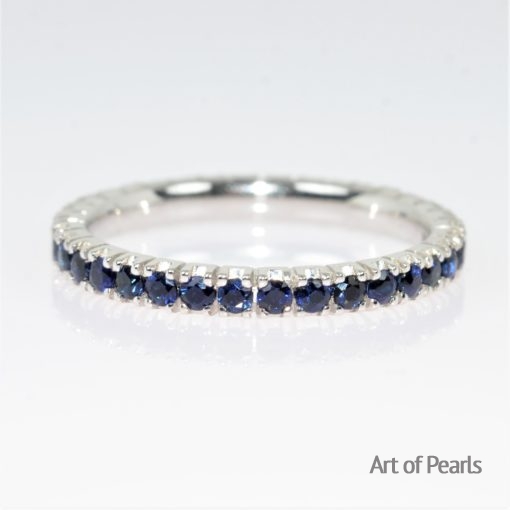 Bague or18k Eternity saphirs bleus