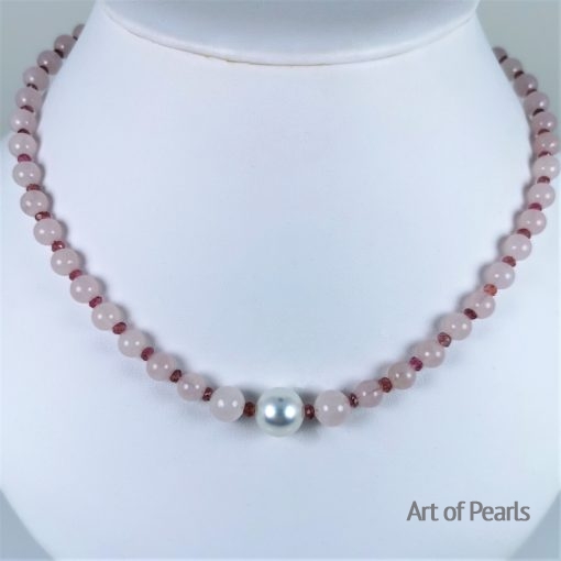 Southsea perles rose collier