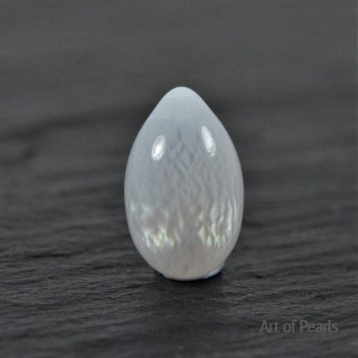 Clam natural pearl drop shape