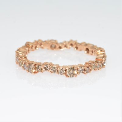 ZigZag ring 18K brown diamonds