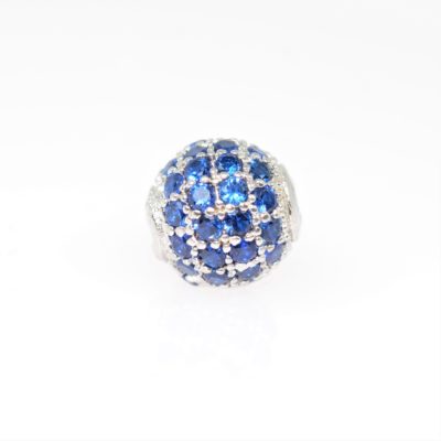 6MM Boule Ag925 C.Z. bleus