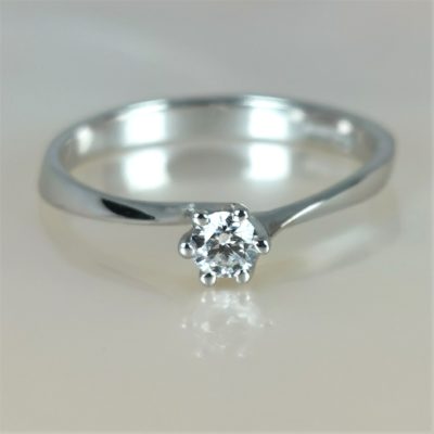 solitaire OG18K diamant 0,15cts