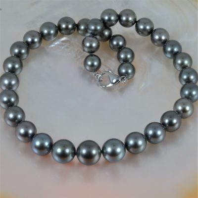 collier perles de Tahiti anthracite