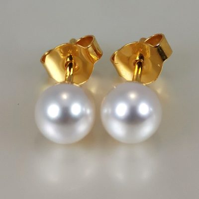 Akoya perles de culture boucles oreilles OJ18K