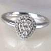 Bague OG18K diamants goutte