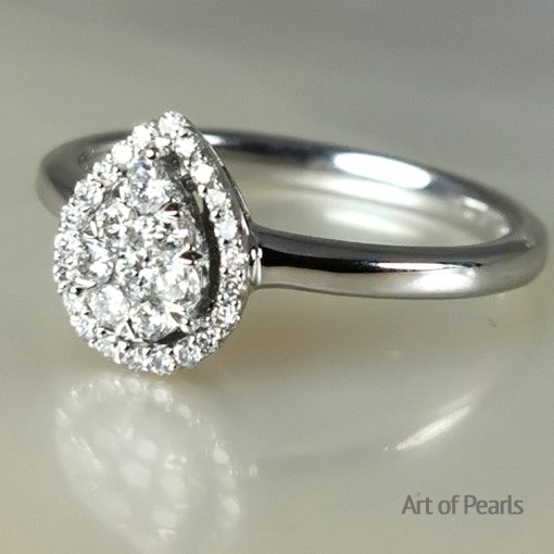 bague diamants or blanc