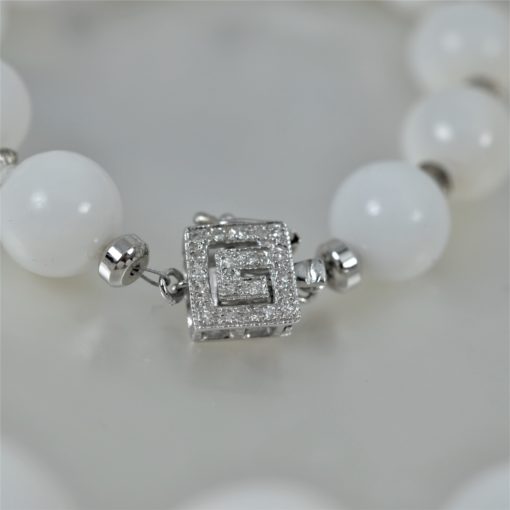 fermoir or blanc 18K diamants