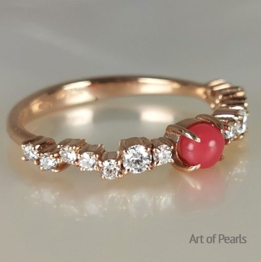 bague OR18K diamants perle de Conche