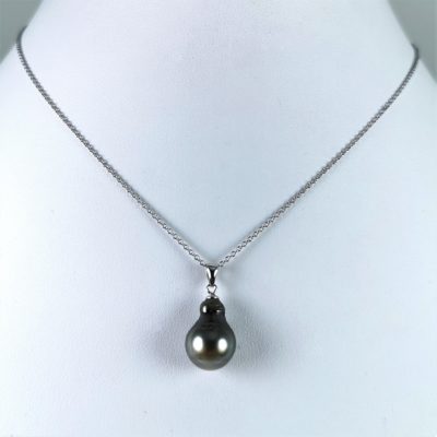 collier perle noire de Tahiti Ag925