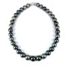 collier perles noires de Tahiti rondes