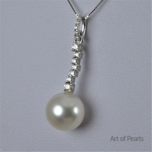 perle SSP ronde diamants OG18K