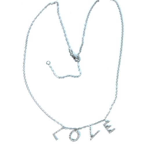 collier or blanc 18K diamants