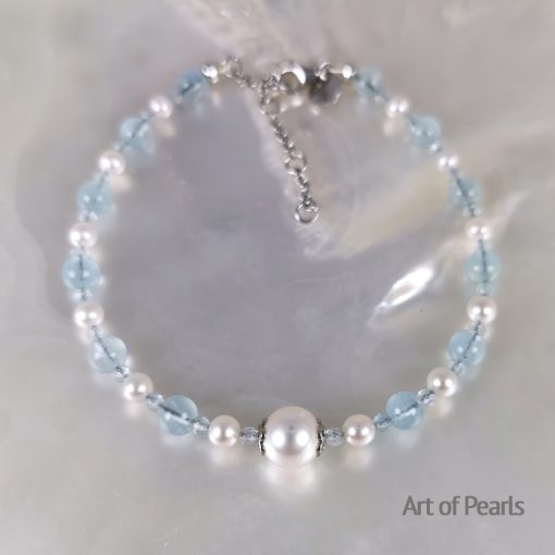 pierres précieuses et perles bracelet