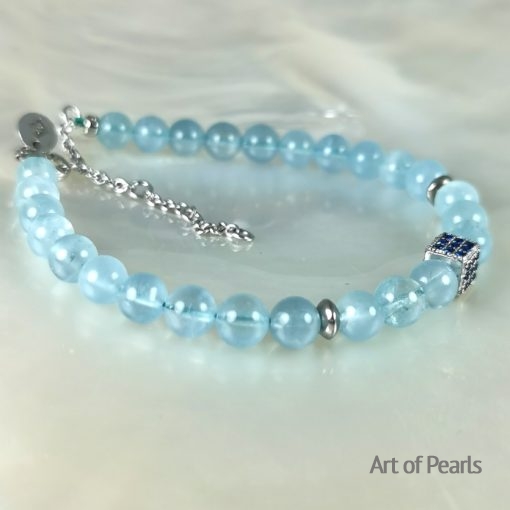 Aquamarines stones bracelet