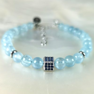 Aquamarines bracelet 925S.