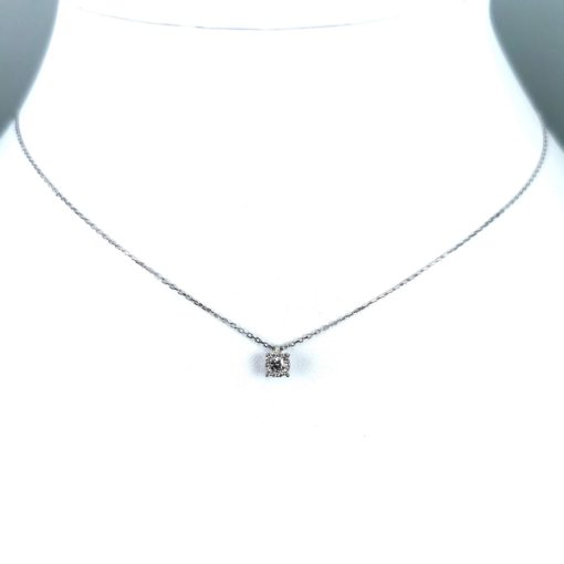 collier diamants or blanc 18k