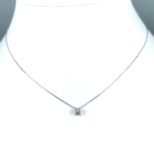 diamants collier or blanc