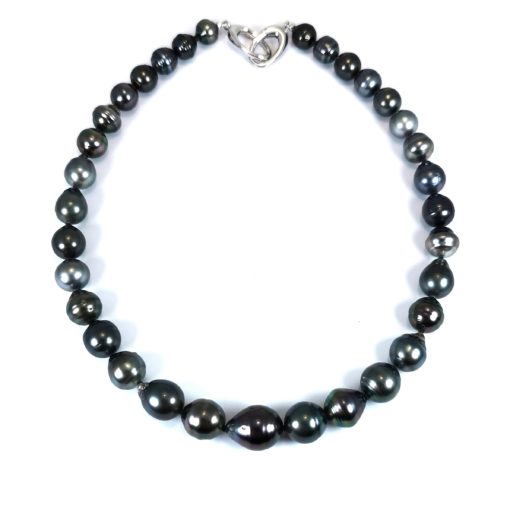 collier perles noires Lausanne