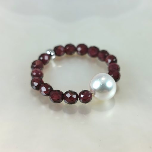 stones and pearl ring