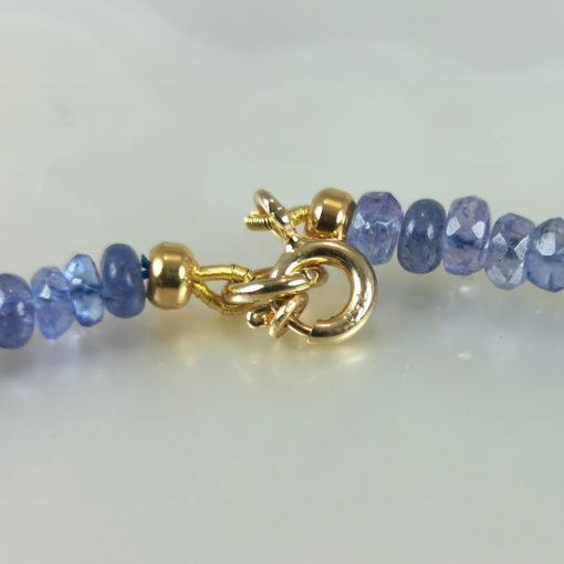 Tanzanites et SSP Gold collier