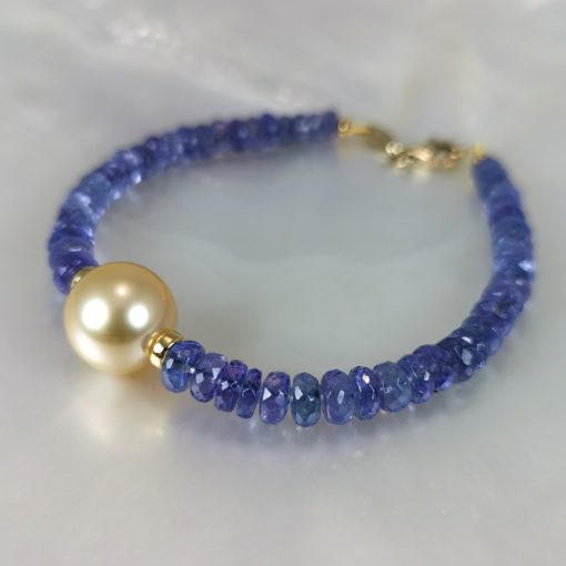 Tanzanites bracelet et perle