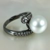bague or 18k rhodiage noir