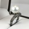 southsea perle de culture bague diamants