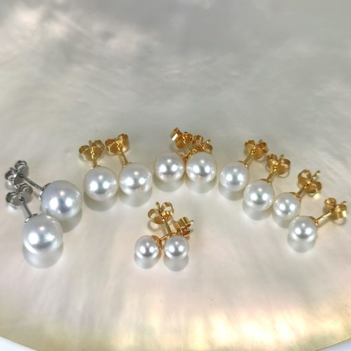 boucles d'oreilles en or 18k et perles akoya