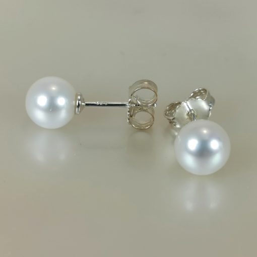 perles d'eau douce boucles d'oreilles Ag925