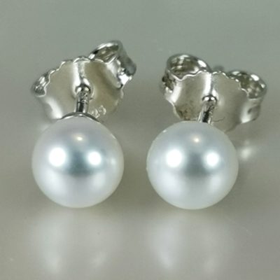 boucles d'oreilles perles d'eau douce rondes