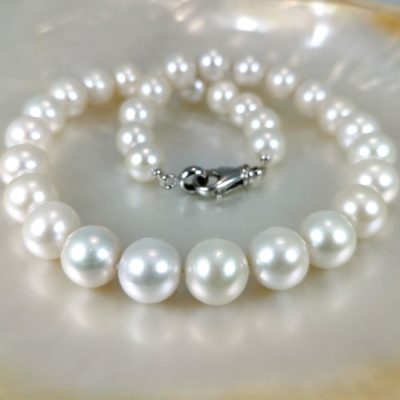 collier perles de culture d'eau douce rondes mariages