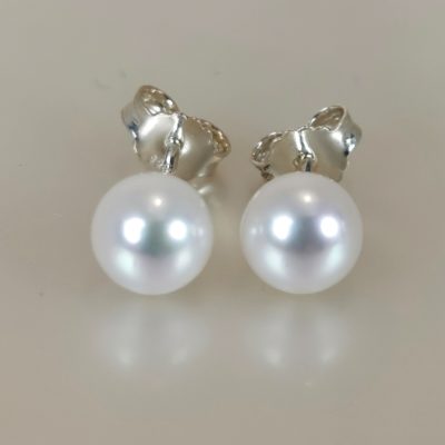 boucles d'oreilles perles blanches mariages