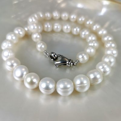 collier de perles de culture d'eau douce 11x12 mm