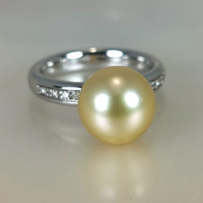 bague or 18k southsea perle golden