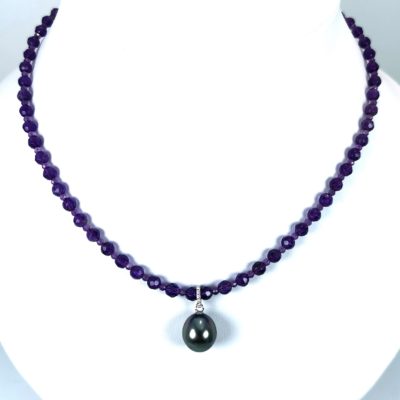 perle noire de tahiti collier