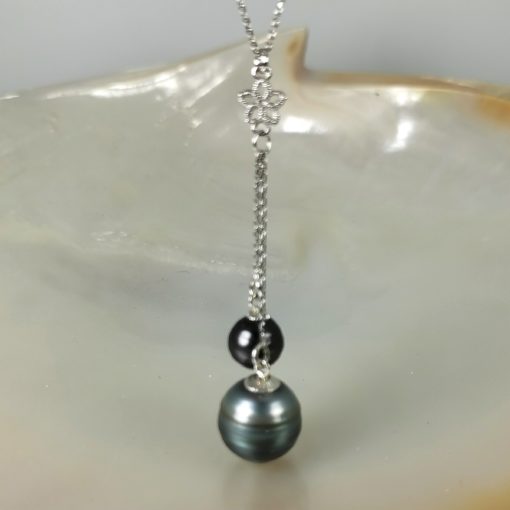 collier ag925 perles de Tahiti