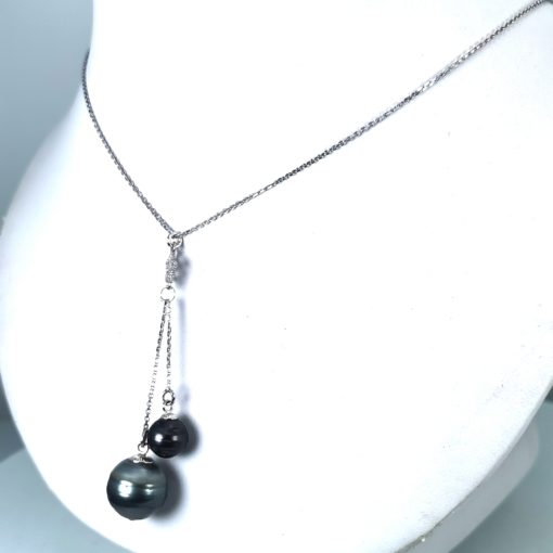 collier perles noires Tahiti