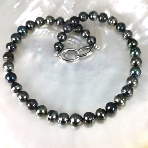 perle nere di Tahiti collana