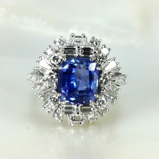 bague or 18 tanzanite et diamants naturels