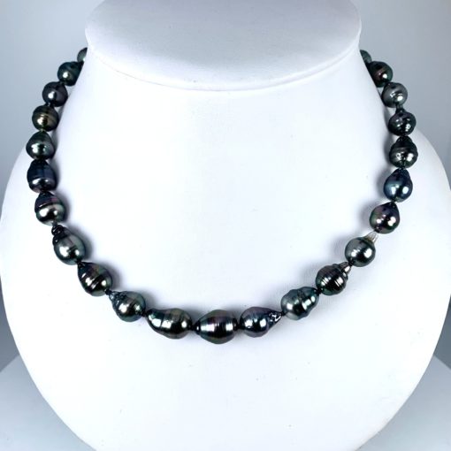 Tahitian pearls necklace 925 Silver