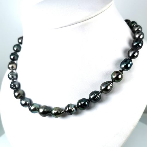 collier perles noires de tahiti