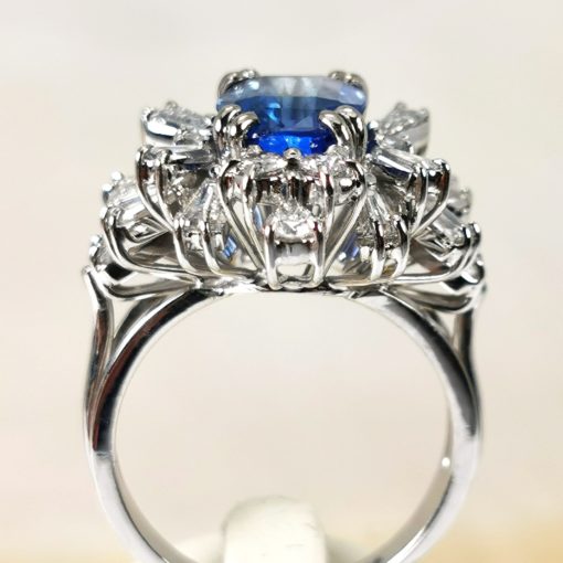 bague OG18K saphir et diamants naturels