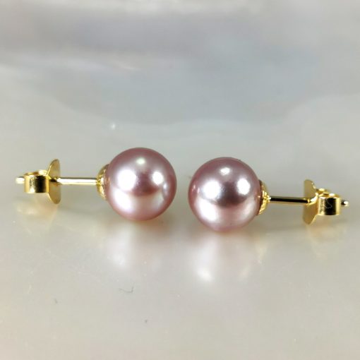 perle coltivate di fiume rosa naturale oro giallo 18k