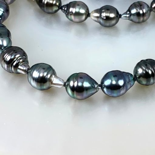 perles noires de tahiti collier multicolore